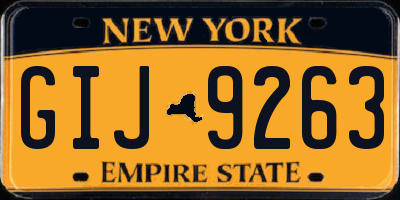 NY license plate GIJ9263