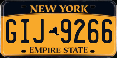 NY license plate GIJ9266