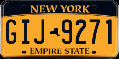 NY license plate GIJ9271