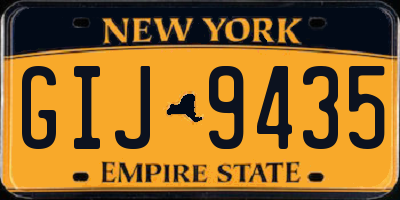 NY license plate GIJ9435