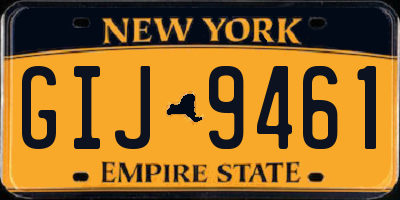 NY license plate GIJ9461
