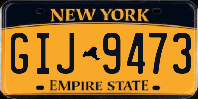 NY license plate GIJ9473