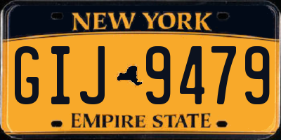 NY license plate GIJ9479