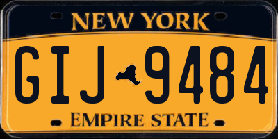 NY license plate GIJ9484