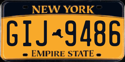 NY license plate GIJ9486