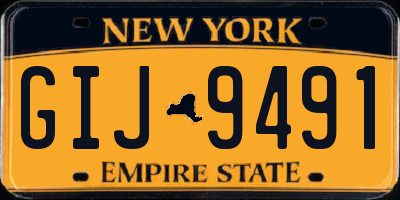 NY license plate GIJ9491