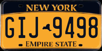 NY license plate GIJ9498