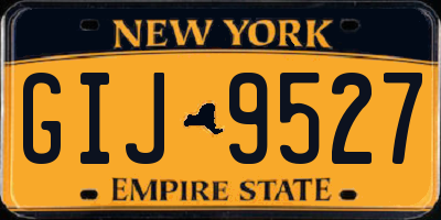NY license plate GIJ9527