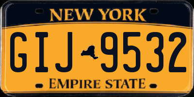 NY license plate GIJ9532