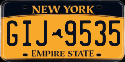 NY license plate GIJ9535