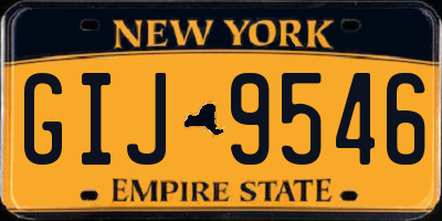 NY license plate GIJ9546