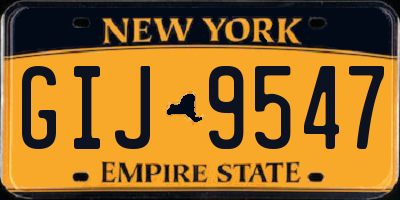 NY license plate GIJ9547