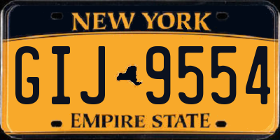 NY license plate GIJ9554
