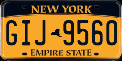 NY license plate GIJ9560