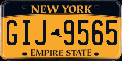 NY license plate GIJ9565