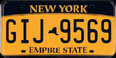 NY license plate GIJ9569