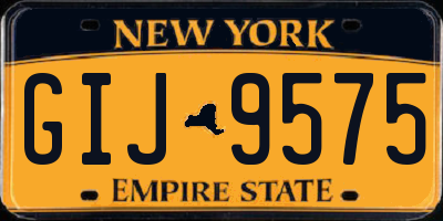 NY license plate GIJ9575
