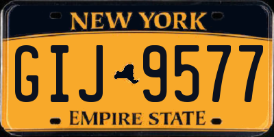 NY license plate GIJ9577