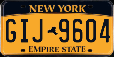 NY license plate GIJ9604