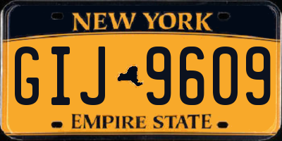 NY license plate GIJ9609