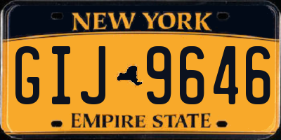 NY license plate GIJ9646