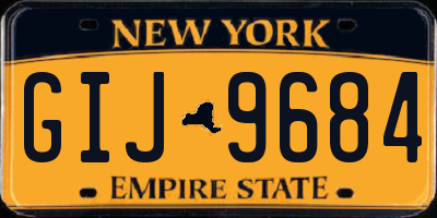 NY license plate GIJ9684