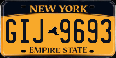 NY license plate GIJ9693
