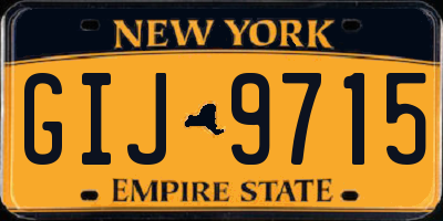 NY license plate GIJ9715