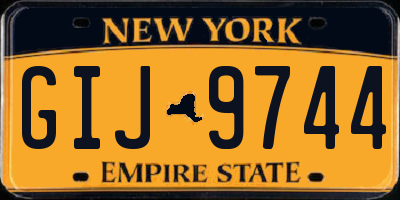 NY license plate GIJ9744