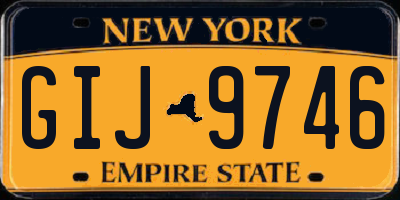 NY license plate GIJ9746