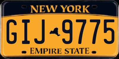 NY license plate GIJ9775