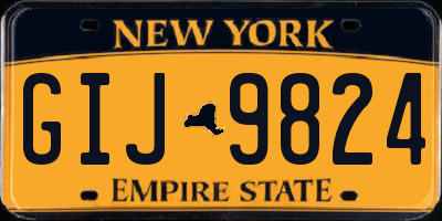 NY license plate GIJ9824