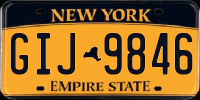 NY license plate GIJ9846
