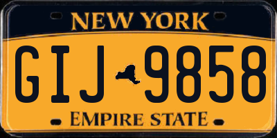 NY license plate GIJ9858