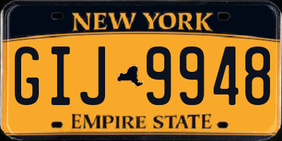 NY license plate GIJ9948