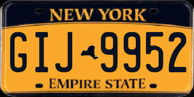 NY license plate GIJ9952