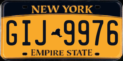 NY license plate GIJ9976