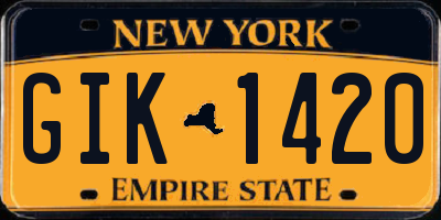 NY license plate GIK1420