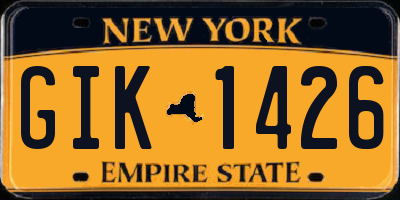 NY license plate GIK1426