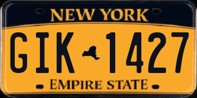 NY license plate GIK1427