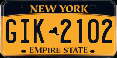 NY license plate GIK2102