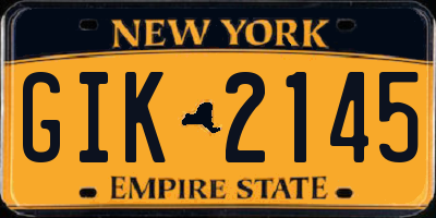 NY license plate GIK2145