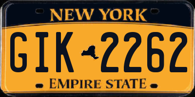 NY license plate GIK2262