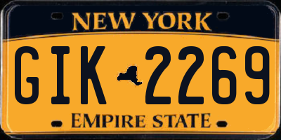 NY license plate GIK2269