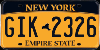 NY license plate GIK2326