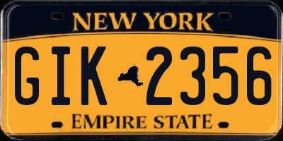 NY license plate GIK2356