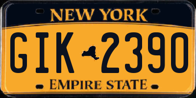 NY license plate GIK2390