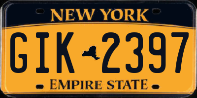 NY license plate GIK2397