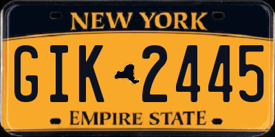 NY license plate GIK2445