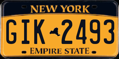 NY license plate GIK2493